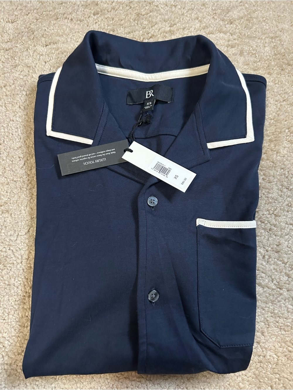 Banana Republic camp collar shirt (x-small) NWT